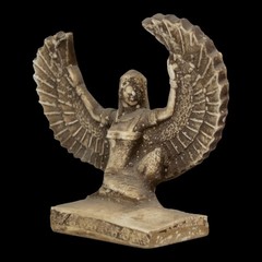 Authentic Ancient Egyptian Antiques Isis Winged Goddess Protection Statue BC