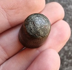 Post Medieval / Georgian Thimble Antique Metal Detecting Find 21x16mm (48)
