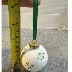 Royal Tara fine bone China, Ireland Shamrock Ornament on a green ribbon