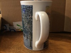2008 10 oz Thomas Kinkade “Christmas Retreat” Tall Coffee Mug
