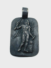 Ancient Greek Silver Pendant Eros Cupid Winged God of Love Artifact 200 BC