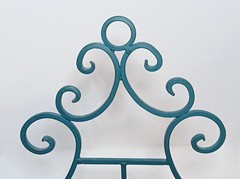 Turquoise Ornate Metal Display EASEL HOLDER STAND for Books or Pictures 15”x10”