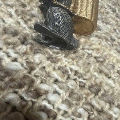 Rabbit Bunny Pewter Holder Brass Vase 2 Piece 1990’s EUC