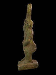 Ancient Egyptian God Bes Statue Rare Pharaonic Stone Protection Deity Artifact