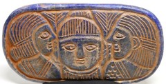 Ancient Central AsianBactrian Antiques King With Guards Story Engrave Relief Til
