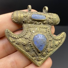 Afghanistan Wonderful Mix silver Amulet Pendant With Torquise stone