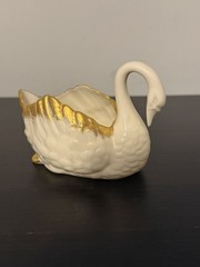 Vintage Lenox Swan Blue Logo 24K Gold Wings Paddle Foot Made In USA
