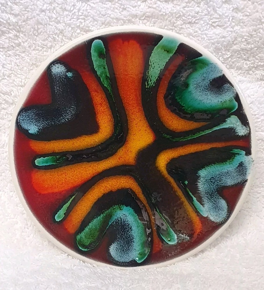 🔶️SGND 49 RETRO VINTAGE SPACE AGE POOLE POTTERY PLATE MOD MODERNIST POP ATOMIC