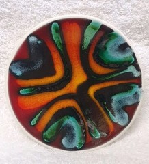 🔶️SGND 49 RETRO VINTAGE SPACE AGE POOLE POTTERY PLATE MOD MODERNIST POP ATOMIC