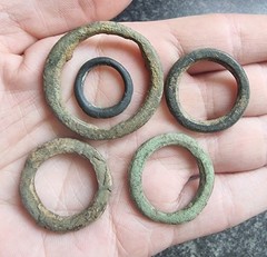 Celtic Ring Proto Money Ancient Currency Bronze Antique Metal Detecting Find (1)