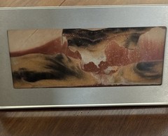 Exotic Sands Moving Sand Art By William Tabar Silver Metal Frame Made In USA