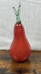 Hand Blown Art Glass Fruit With Stem Unmarked