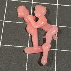 Vintage Plastic Thrusting Man And Woman Novelty Adult Toy