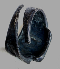 300 BC Ancient Greek Silver Ring Dionysus god of wine-making orchards, fertility