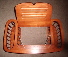 Vintage Rare Wood Computer Laptop Magazine Holder Folding Breakfast Bed Chair