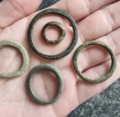 Celtic Ring Proto Money Ancient Currency Bronze Antique Metal Detecting Find (4)