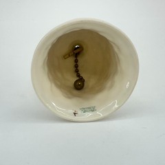 Belleek Ireland Shamrock Basketweave & Gold Bow Bell. Christmas or wedding