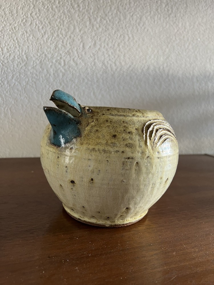 Signed Bird Pot Bowl Teapot Vase Ceramic Mid Century Modern Modernist Mcm Era