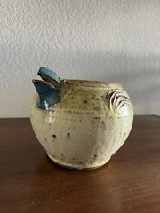 Signed Bird Pot Bowl Teapot Vase Ceramic Mid Century Modern Modernist Mcm Era