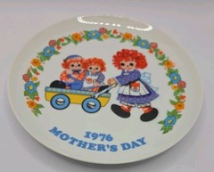 Schmid Raggedy Ann & Andy 1976 Limited First Edition Mother’s Day Plate