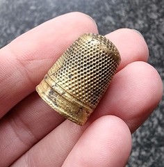 Georgian Thimble 18th Century Brass 21x16mm Antique Metal Detecting Find