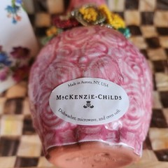 Mackenzie Childs 2019 Cake And Flowers Ceramic Vase