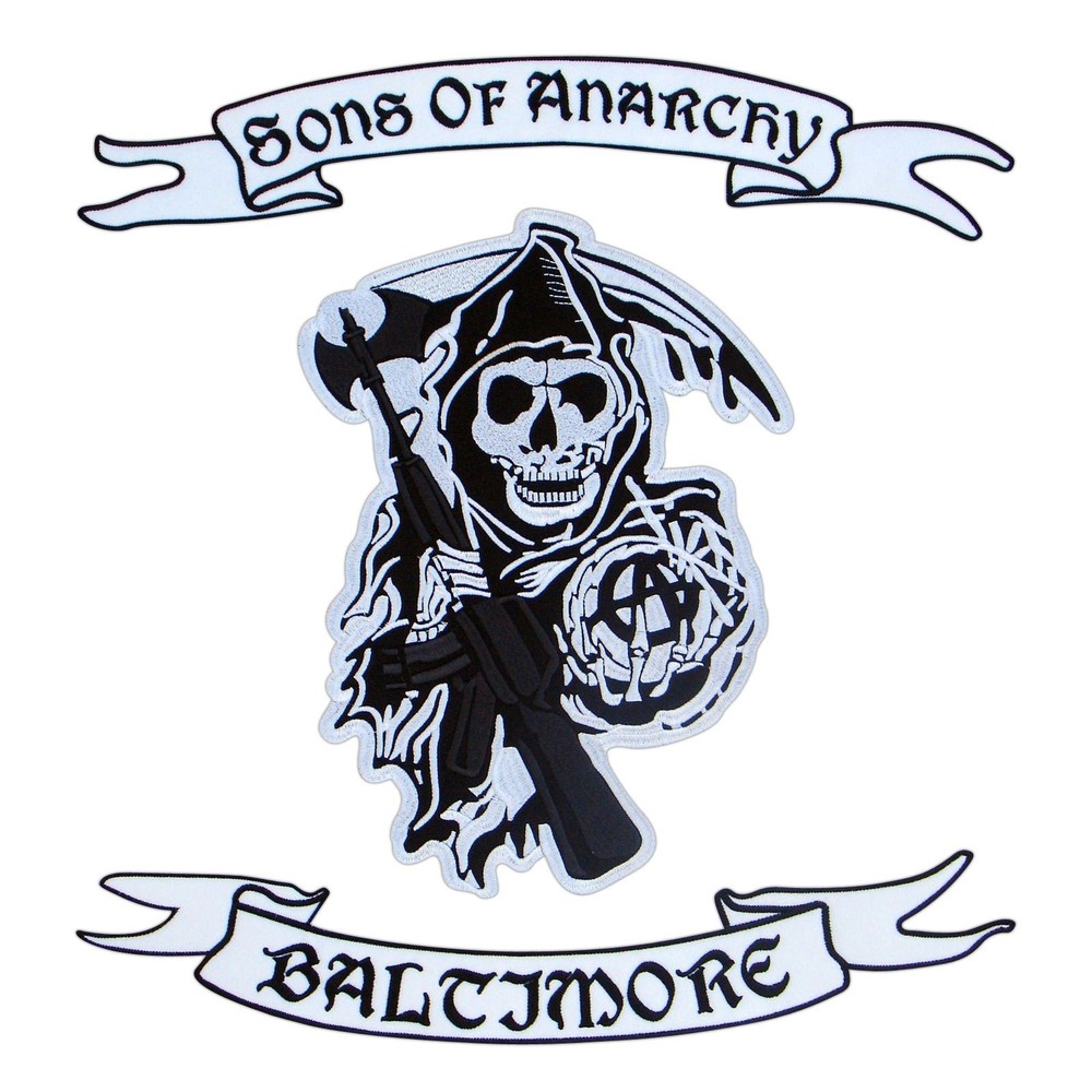 Sons of Anarchy – logo, upper rocker and lower rocker with your own text Patch/B