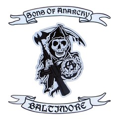 Sons of Anarchy – logo, upper rocker and lower rocker with your own text Patch/B