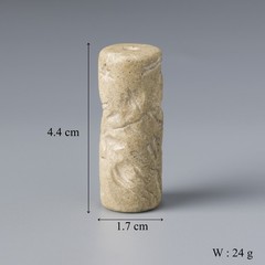 Near Eastern Sasanian White Jasper Stone Type Materail Cylinder Seal Pendant