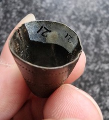 Post Medieval Thimble Antique Metal Detecting Find 23x17mm (26)
