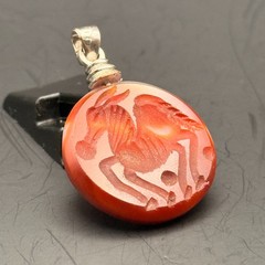 Beautiful Near Eastern Natural Old Carnelian Agate Intaglio Seal Cabochan Amulet