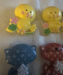 Avon fragrance glace pins Turtle gingerbread cat Chick Jack in the Box Lot of 9