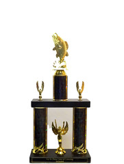 FISHING TROPHY BASS STANDING BASS FISH FREE LETTERING 12 COLORS