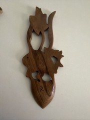 Dragon and Daffodil Hand Carved Lovespoon Wooden Signed