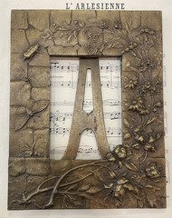 Rare Antique French Art Nouveau Bronze Frame Flower Butterfly Insects c1880