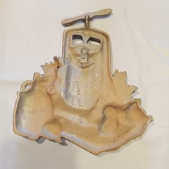 Vintage 1978 HOMCO 1270 BX Cast Aluminum Wall Decor Plaque Apple Press Cider Jar