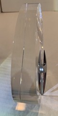 Sale Vintage Maxcrystal Circular Optical Crystal Piece W/ Polished Metal Star