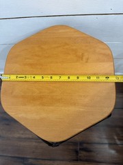 VTG Longaberger Wrought Iron Generations Plant Stand Woodcraft Side Table