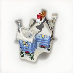 Vintage PartyLite The Night Before Christmas – Musical Tea Light House 🎄