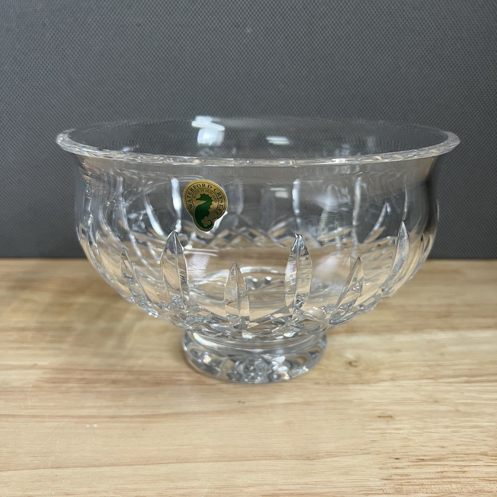 Waterford Crystal Lismore 8″ Footed Glass Bowl 140462 Made In Ireland