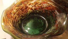CLUSTER vtg studio art glass sculpture bowl goose bay yellowstone park western