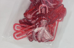 10 Wizard Of Oz Dorothy Red Glitter Plastic Shoes Paper Clips Warner Bros 2.5″