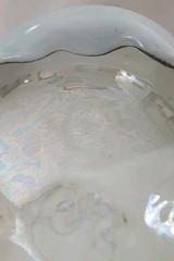 Vtg Porcelain Footed Bowl Hand Painted Roses Germany (Bavaria) Lustre & Gold EC