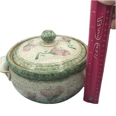 Original Parsley Stoneware Pottery Magnolia￼Covered Baking Dish