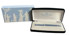 WEDGWOOD Blue Jasperware Ink Pen England New In Box Blue & White