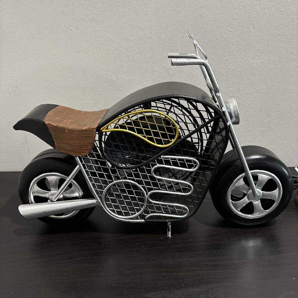 Deco Breeze FAN Motorcycle Bike Vintage Excellent Condition Black Working 14×10