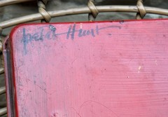 Peter Hunt Signed Dated Painted Tin Toleware Heart Folk Art Tray – Cape Cod