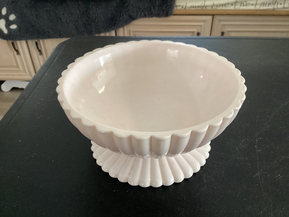 Unbranded Light Pinkish Color Glass Pedestal Dish