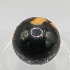 .58″ Alley Agate Halloween, CAC Black Orange Swirl Marble- #Q149