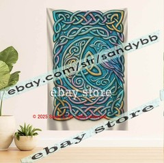 Endless Knot Celtic Tapestry 3D relief look Wall Art spiritual decor 39X59 in